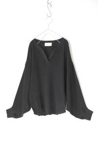 CAEOUSE LAMBRA:ORGANIC GAUSE RIB SLIT WING T/オーガニックコットン スリットカットソー/マシンウォッシュ/ケラウズランブラ