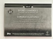 ＜Bruno Fernandes＞Topps 2017/18 UEFA Champions league Museum Collection Jersey Auto 直筆サイン /50_画像2