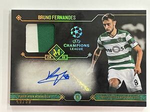 ＜Bruno Fernandes＞Topps 2017/18 UEFA Champions league Museum Collection Jersey Auto 直筆サイン /50