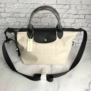 1円スタート！新品訳あり ロンシャン/LONGCHAMP プリアージュ　エナジー S アイボリー トップハンドルバッグ 白 