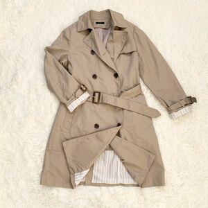 [ beautiful goods ]a.v.va-veve trench coat beige LL liner spring coat belt attaching 