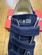 ☆新品☆CONVERSE ALLSTAR DENIM V-3 OX コンバース オールスター デニム ロー ベルクロ 3本ベルト　インディゴ_画像4