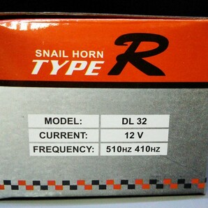 TypeR SNAIL HORN ホーン ステー付 クラクション 黒×赤 12V 100db 周波数 L/410hz H/510hz 新品 汎用の画像9