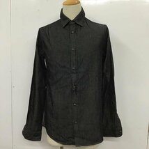 EMPORIO ARMANI S エンポリオアルマーニ シャツ、ブラウス 長袖 6G1C67 1D5WZ SLIM FIT Shirt Blouse 黒 / ブラック / 10105491_画像1