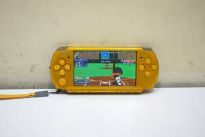 ★☆SONY Play Station Portable PSP-3000　PSP 黄色 バッテリーなし・バッテリーカバーなし 動作品 現状渡し☆★