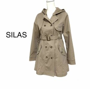 SILAS Silas trench coat S size beige with a hood 2way