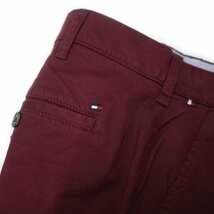 新品トミーヒルフィガー THFLEX ストレッチ チノパンツ(38/30)ワインレッド ゴルフにも！刺繍フラッグロゴ TOMMY HILFIGER USAモデル/aa44_画像6