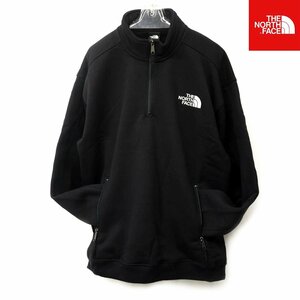 US限定新品 ノースフェイス 1/4ジップ ヘビーウェイトスウェットトレーナー(XL)ブラック 黒 裏起毛 THE NORTH FACE 日本未発売/aa54