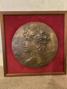  antique bronze relief frame 