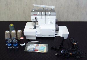 美品 JANOME ミシン モデル799型　 MY Lock AIR 2000D フットコントローラー付き ミシン糸多数 付　ジャノメ 裁縫道具　手芸　【動作品】