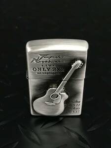 H194★ZIPPO ジッポー 長渕剛 LIVE ONLY 2×2 an unplugged オイルライター 箱付き シルバーカラー 喫煙グッズ 限定品【未使用】