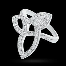 31446 ★HARRY WINSTON★ リリークラスター ダイヤリング Pt950 定価150万_画像5