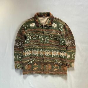 【90s vintage】ゴブランジャケット　ゴブラン織り　刺繍　インド製　古着