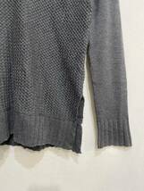 ●TORY BURCH トリーバーチ 襟付きニットセーター グレー SizeS/P オーバーサイズ_画像6