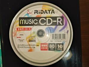 【新品】【未開封】【送料無料】RiDATA 音楽用CD-R CD-RMU80.10SPA 80分10枚　インクジェットプリンター対応ワイドプリントレーベル