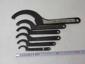 d641*ASAHI... spanner 6 piece together 155-165 80-85 65-70 58-65 45-48 54-38... wrench 