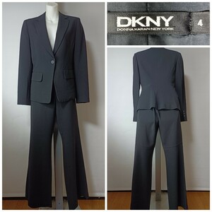 1円 ダナキャランニューヨーク DKNY パンツスーツ セットアップ セットアップスーツ ブラック 黒 スーツ ジャケット テーラードジャケット