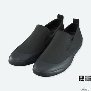 § Uniqlo U canvas slip-on shoes *ru mail black black 26 man and woman use 