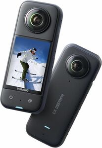 新品 Insta360 X3 360Action Cam CINSAAQ/B 360度カメラ アクション ビデオ バッテリー付 自撮り ＃60※434/d.k