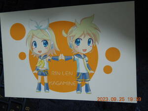 Doujin Kagamine Rin Kagamine Ren / Vocaloid / Nia hamonica Kaige / иллюстрационная карта