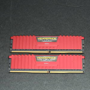 【2枚まとめ売り/検品済み】CORSAIR DDR4 メモリー 8GB(4GB×2) CMK8GX4M2A2666C16R 管理:L-85