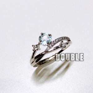 宝石質 0.5ct 宝石 ブルートパーズ リング