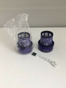 【一円スタート】フィルター 2個セット ダイソン用 V10対応 SV12対応 掃除機 水洗い可 パーツ 部品 互換品 パープル 1円 ☆A05166☆