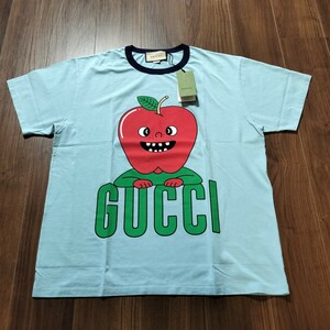 グッチ（GUCCI）アップル、リンゴ、ビックロゴTシャツ新品　未使用　タグ付きサイズL