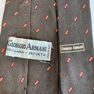 GIORGIO ARMANI(joru geo Armani ) black Mini orange stick necktie 