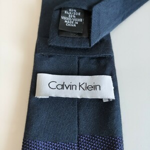  Calvin Klein (Calvin Klein) navy blue switch necktie 