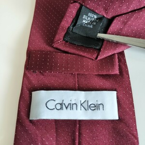  Calvin Klein (Calvin Klein) wine red necktie 