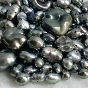 300ct!!!●南洋黒蝶ケシパールおまとめ●f 約60g/300ct ルース 裸石 宝石 ジュエリー jewelry Pearl パール 