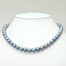 ●アコヤ本真珠ネックレス&PT850イヤリングセット●J 8.0-8.5mm珠 43.1g 43cm pearl necklace ジュエリー jewelry DG0/DG0_画像2