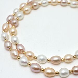 ●淡水パールネックレス●f 12.6g 41.5cm パール pearl necklaces silver ジュエリー DE0/EA2