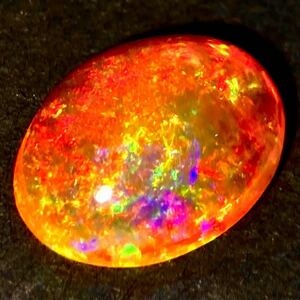 遊色効果!!●天然ファイアオパール3.907ct●F 約13.5×10.2mm ルース 裸石 fire opal 宝石 ジュエリー jewerly