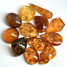 ●天然本琥珀12点おまとめ200ct●m ルース 裸石 宝石 ジュエリー jewelry アンバー こはく amber コハク DC0 _画像4