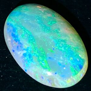 遊色効果抜群!!●天然オパール4.198ct●F 約15.6×10.7mm ルース 裸石 opal 宝石 ジュエリー jewerly DC0