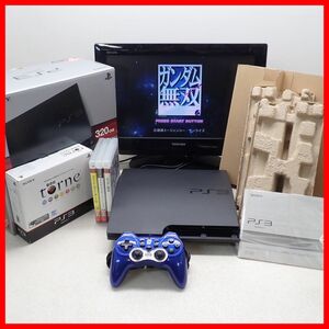 動作品 PS3 プレステ3 本体 CECH-3000B 320GB + torne(トルネ) + ガンダム無双 等 ソフト3本 まとめてセット SONY ソニー 箱説付【20