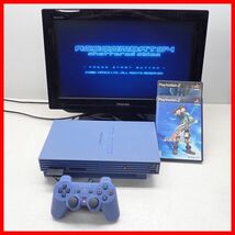 動作品 PS2 プレステ2 本体 SCPH-39000 TB トイザらス限定 トイズ・ブルー + エースコンバット04 等 ソフト2本 まとめてセット SONY【20_画像1