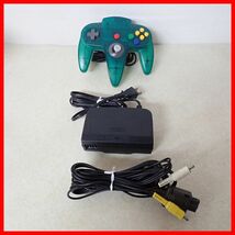 動作品 N64 ニンテンドウ64 本体 NUS-001 クリアブルー+スーパーマリオ64 等 ソフト2本 まとめてセット【20_画像7