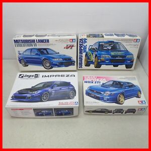 ☆未組立 タミヤ アオシマ 1/24 インプレッサWRX99/WRX STi/WRX STI 07/ランサーエボリューションVI 等 TAMIYA AOSHIMA 4台セット【40