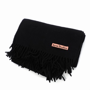  Acne s Today oz Acne Studios large size muffler stole wool black black men's lady's 