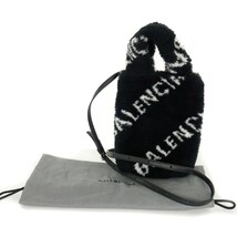 バレンシアガ BALENCIAGA ロゴファー EVERYD PHONE HOLDER ショルダー ハンドバッグ ブラック 黒 レディース_画像8