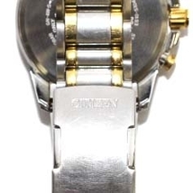 CITIZEN アテッサ エコドライブ 腕時計 ソーラー充電式 クロノグラフ デイト 黒文字盤 シルバー色 ゴールド色 E610-S104840_画像7