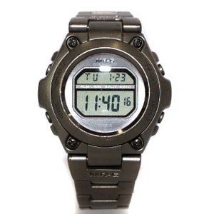 カシオ CASIO MR-G ジーショック G-SHOCK 腕時計 ウォッチ チタン クオーツ デジタル デイト ロゴ シルバー色 MRG-100T