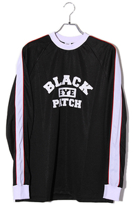 未使用品 23AW ブラックアイパッチ SIZE:L COLLEGE LOGO AREACODE JERSEY L/S TEE ロゴ ジャージー 長袖Tシャツ BLACK ブラック BEPFW23TP1