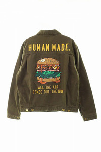 ヒューマンメイド HUMAN MADE hamburger PIQUE JACKET ハンバーガー 刺繍 ジャケット M【ブランド古着ベクトル】240202 メンズ