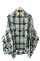 ファセッタズム FACETASM 22AW WOOL CHECK ZIPPER SHIRT ウール チェック ジッパー 長袖 シャツ T0F-SH-M03 4 灰 グレー 240207 メンズ_画像1