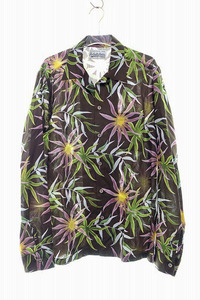  Wacko Maria WACKO MARIA PRINTED FLOWER L/S HAWAIAN SHIRTS L size BROWN printed flower long sleeve Hawaiian shirt aloha shirt 