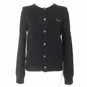  Play Comme des Garcons cardigan knitted long sleeve one Point black Heart badge wool AZ-N023 AD2011 black S lady's 
